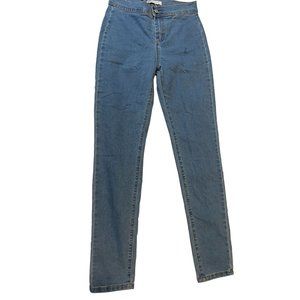 NWT Meet Sixty Womens Jeans Skinny Mid Rise Cotton Denim Stretch Blue Size 28